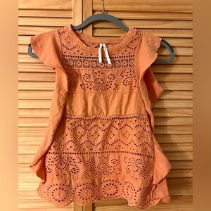 Anthropologie Forever That Girl Ruffled Lace Cami Tank in coral